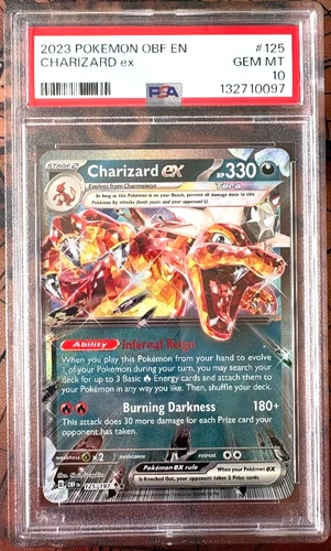Charizard EX 125/197 - PSA 10 - OBSIDIAN FLAMES - 2023 Pokemon Card TCG