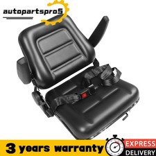 Universal Forklift Tractor Seat Backrest Adjustable w/ Armrest