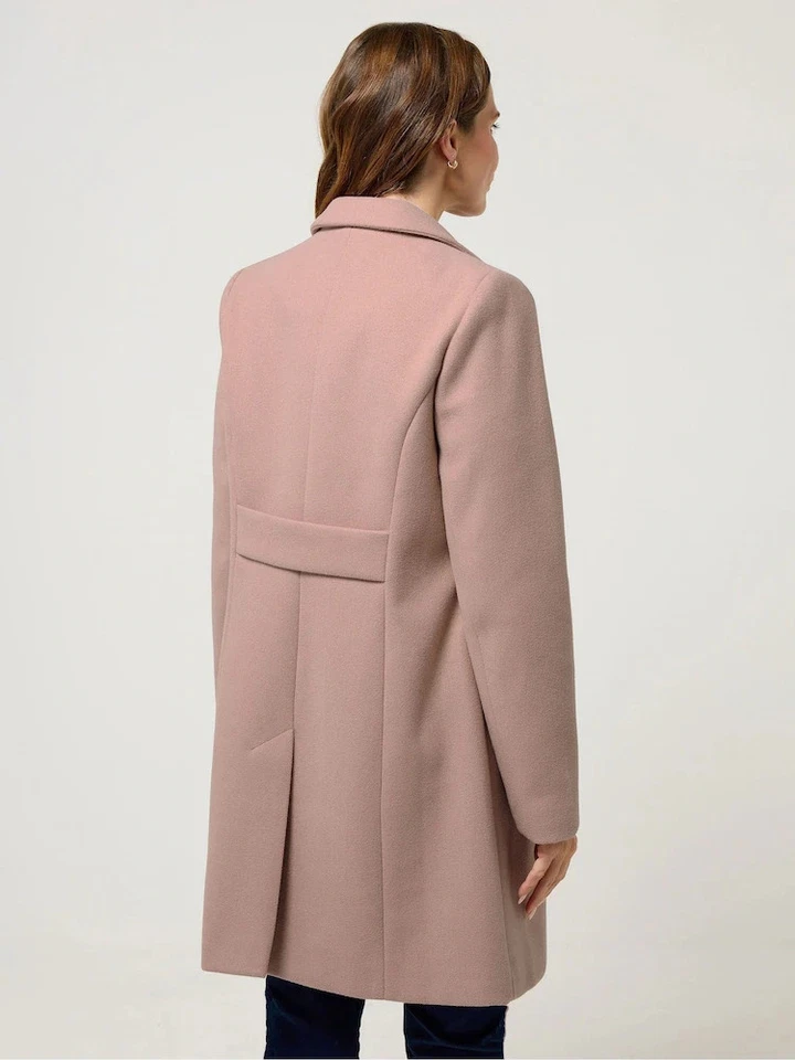 M&Co Pink Mid Length Double Breasted Coat Size 18 BNWT - Image 3 of 4