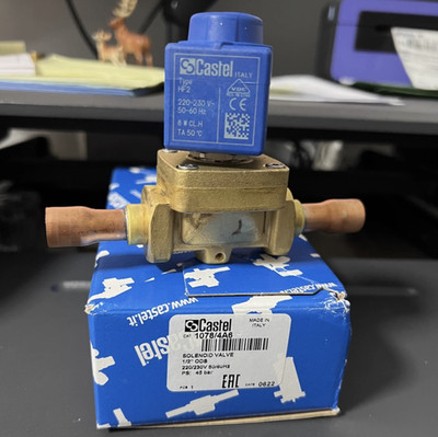 New For Castel Cold Storage Refrigeration Solenoid Valve 1078/4A6 Welded 12mm