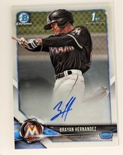 2018 Bowman Chrome #CPA-BHE Brayan Hernandez Prospects Autographs