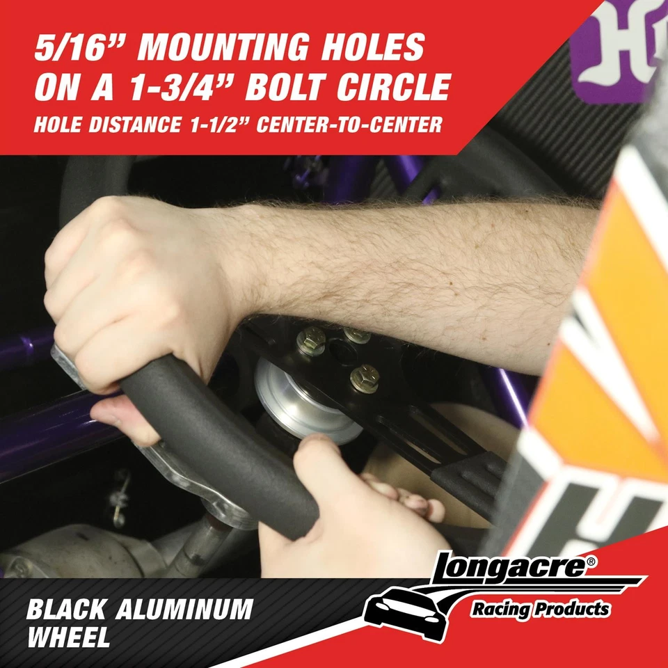 Volante de aluminio Longacre® 52-56809 15 pulgadas Fat Grip Foto 2 de 4