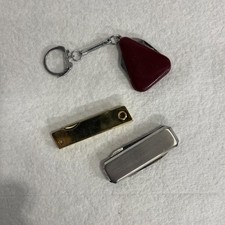 Lot 2 Of 3 Utility Pocket Knives Multiple Blades/ Tools 1 Keychain Vintage