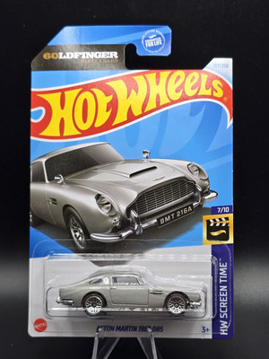 Hot Wheels Aston Martin 1963 DB5 Goldfinger Sixty Years HW Screen Time #7/10 New