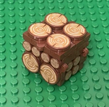 Lego Prebuilt New Fidget Cube Infinity Magic Folding Toy w/ Tree Stump Log Tiles