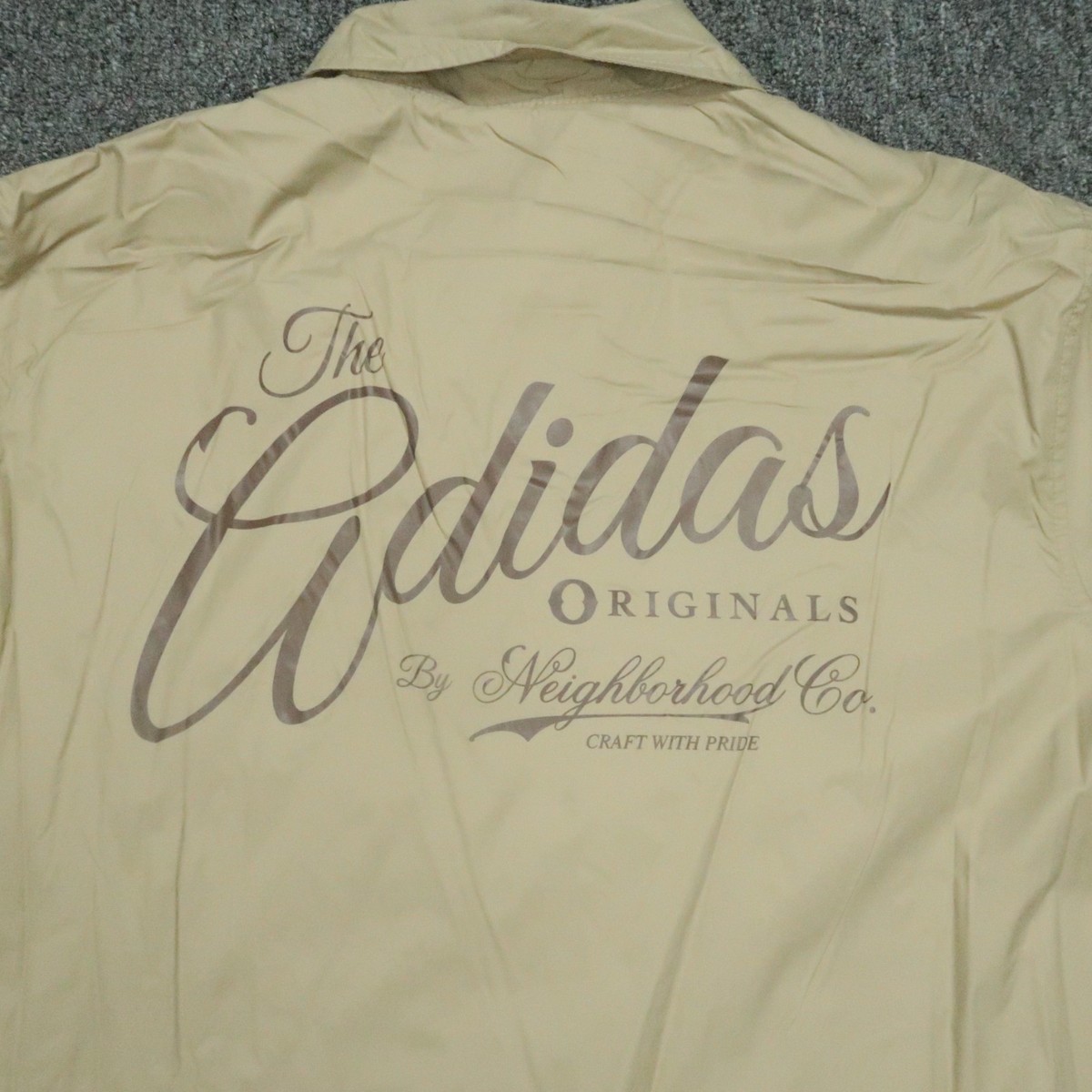Adidas x Neighborhood Jacket Mens Medium Brown Tan Snap Originals