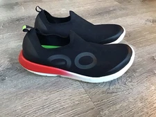 Oofos Oomg Sport Shoes Mens 12 Black Red Comfort Low Recovery Slip On Sneakers