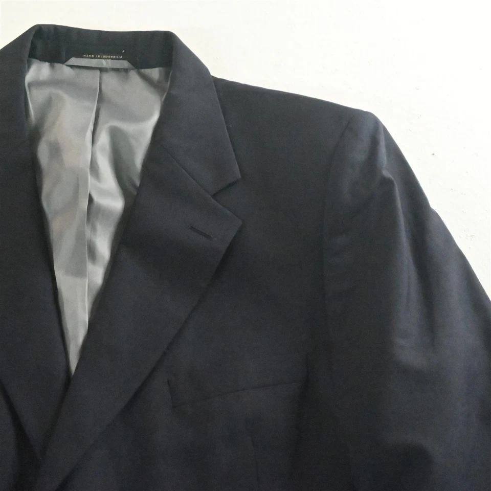 Petrocelli 46R темно-синий 100% шерсти золото кнопка мужской блейзер куртка спортивное пальто - Изображение 2 из 4