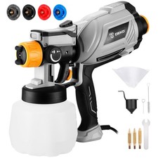 Paint Sprayer, 1000W HVLP High Power Spray Gun with 1200ml Gray