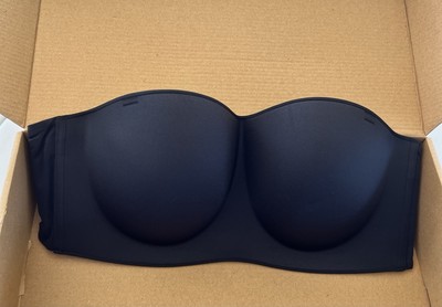 Strapless Push-Up Bra for Fuller Busts, Black 38C