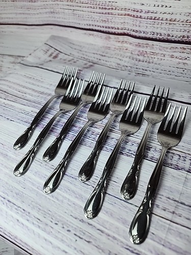 Vintage Superior Stainless USA Dessert Forks CHAPEL HILL Pattern 4.5" Cottage