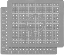 Kitchen Sink Mat, 12" X 10" Rectangular Sink Protector Pad, Fast-Draining Grid D