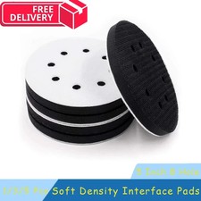 1/5pcs 125mm/5" Sponge Interface Pads Hook & Loop Orbital Sander Soft Buffer Pad