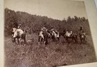 Rare Antique Western American Deer Hunters Horseback Cabinet Card Photo! Hunting — photo 3