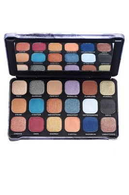 Revolution Beauty Lidschatten Palette mit 18 Farbtönen Forever Flawless Optimum