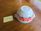 New ListingVtg Pyrex 441 1-1/2pt Friendship Cinderella Red Orange Birds Etc. Mixing  Bowl