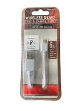 Wireless Gear 6 Ft Sync Charge Micro USB Cable With Micro Connector