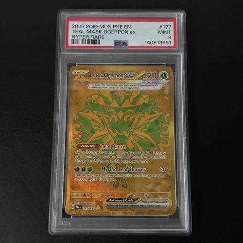 Teal Mask Ogerpon ex graded PSA 9 for sale on eBay