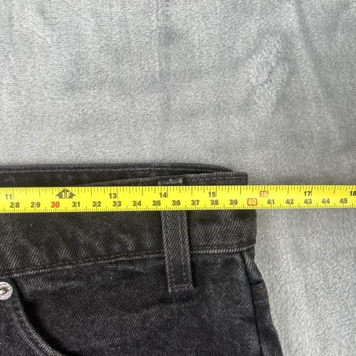 Pantalones Cortos Vintage Años 90 Levi's 550 Calce Relajado W32 Negro Naranja Pestaña EE. UU. - Imagen 6 de 7