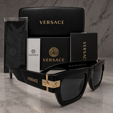 VERSACE VE4464 Black Grey Men's 55 mm Sunglasses