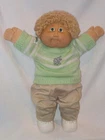 16" Cabbage Patch Boy Doll Tan Yarn Hair & Dimples & Freckles
