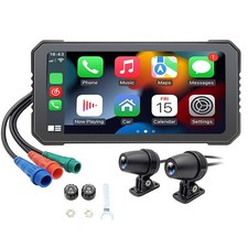6.25"Motorcycle GPS Wireless CarPlay Android Auto Dual Cam Dual Bluetooth TPMS