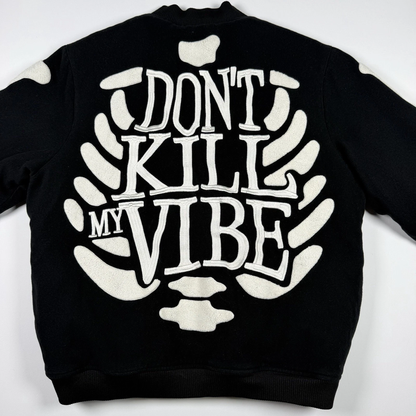 Rebel Minds Don't Kill My Vibe Skeleton Bones Melton Varsity Men Jacket XL - product detail image 19