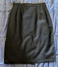 Vintage Talbots Petites Black Wool Pencil Skirt Waist Lined Made USA 8P Classic