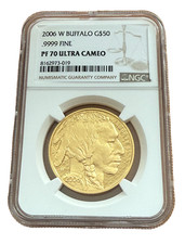 US 2006 W Gold 1 oz $50 NGC PF70UC Proof Gold Buffalo 2932.55 per troy oz