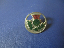 Scotland Thistle Cut Out Silver Tone Metal Lapel Hat Pin Badge B5