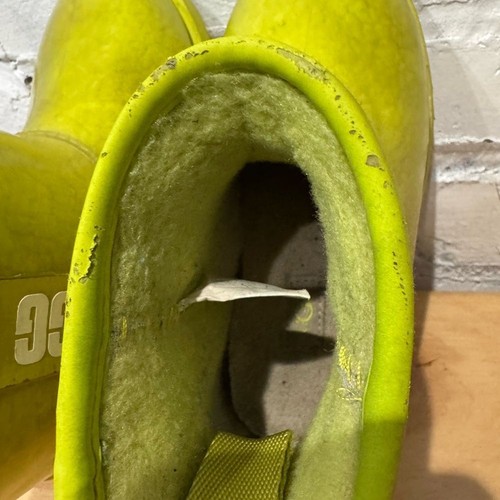 UGG CLASSIC CLEAR MINI II Waterproof Ankle Lime Green Boots - Picture 6 of 12