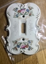 1 x Vintage Porcelain Ceramic Light Switch Pl...