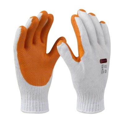 Connex Pflasterer Handschuhe Gr 8, 9, 11 Schnittschutz-Handschuh Orange/Weiß