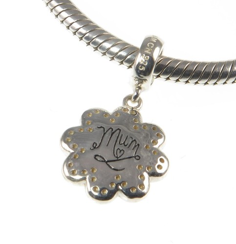 Chamilia 925 silver & crystal DELICATE DOILIES MUM charm bead mother's day - Picture 5 of 8