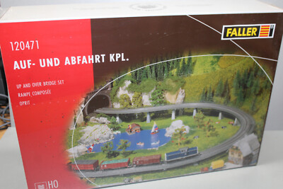 Faller 120471 complete bridge with ramps and access exits on tracks H0 original packaging