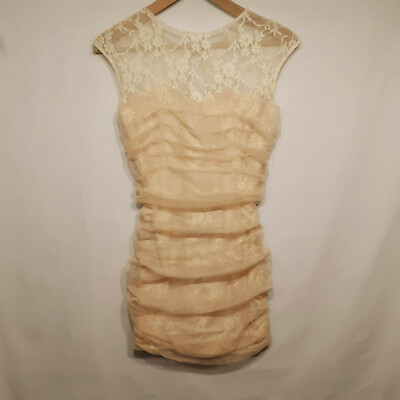 EnCreme Formal Dress Prom Homecoming Wedding Lace Ruching Sz Small Petite |  eBay