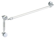 Rondo 24" Cuttable Towel Bar 6" Offset Pull Shower Door Combo - Polished Chrome
