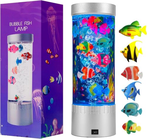 Bubble Fish Lamp, LED Aquarium Sensory Light, 15ft Colorful Bubble Tube for