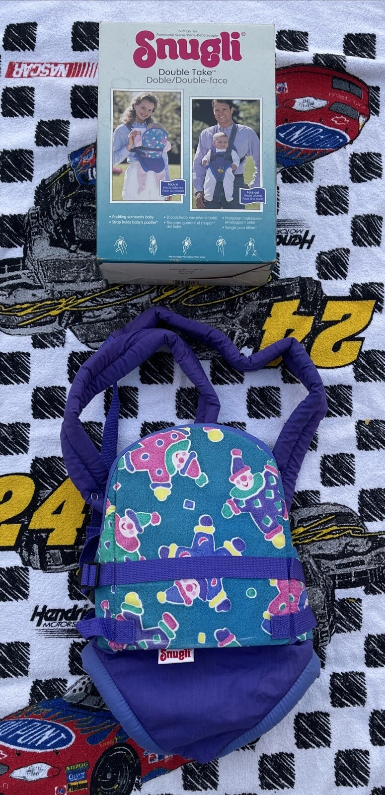Vintage Snugli Baby Carrier Soft Double Take Padded Adjustable Double Facing