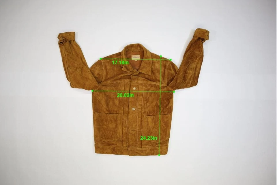 Jaqueta feminina marrom camurça couro marrom feita e trabalhada Levi's feita na Itália 2 - Imagem 4 de 4