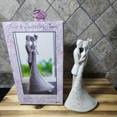 VINTAGE Gina Freehill Bride and Groom First Dance/Kiss Wedding Cake Topper 
