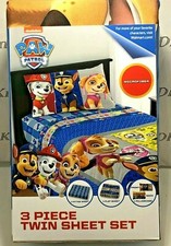 Paw Patrol "Gangs All Here" 3 Piece Twin Sheet Set, Skye, Chase, Marshall, Rumbl