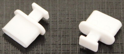 Schutz Stecker (Staub/Schmutz) für USB C-Buchse, mit Griff, weiß, 2 Stück