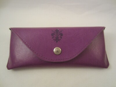 FLEUR DE LYS LIS HERALDISCHE LILIE WAPPEN BRILLEN ETUI SONNENBRILLE LILA ITALY  