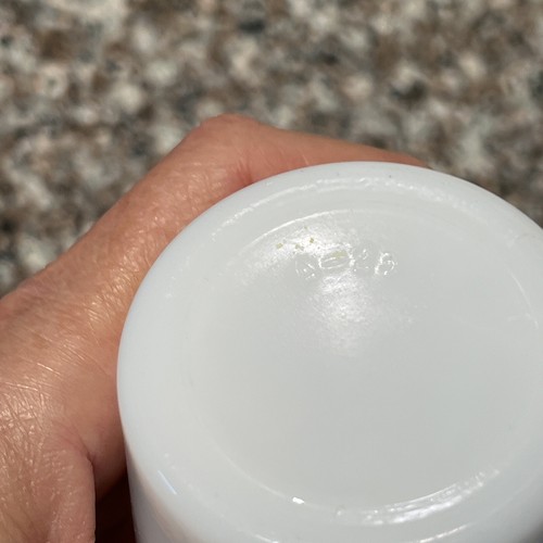 Vintage Milk Glass Juice Glass 3.5” tall Ring Of Fire A-23 - Picture 3 of 8