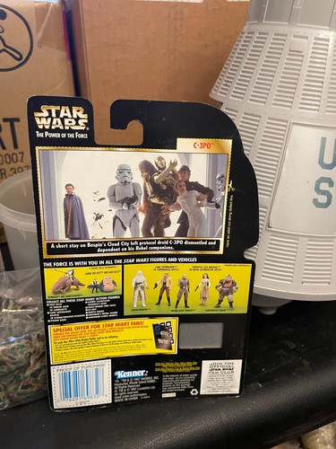 STAR WARS C-3PO METALIZED BODY W/ CARGO NET POTF 1997 Freeze Frame - Picture 2 of 2