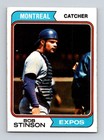 1974 Topps Bob Stinson #653 Montreal Expos Baseball Card EX Set Break