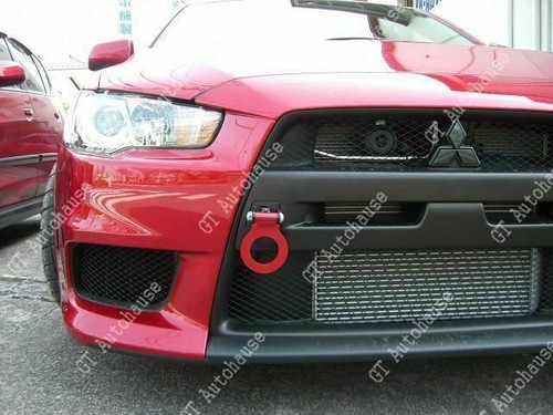 Red Track Screw On Tow Hook For 08-16 Mitsubishi Lancer Evo X, Lancer 08-17 - Picture 5 of 9