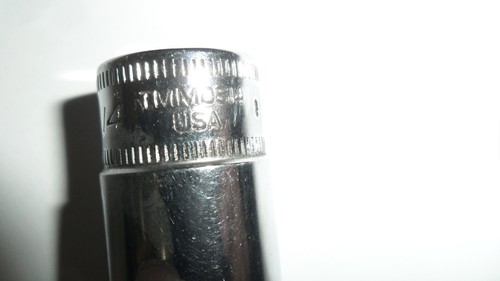 Snap On 1/4" Drive 14mm Metric Semi-Deep 12 Points Chrome Socket TMMDS14 BIN FS - Foto 3 di 5