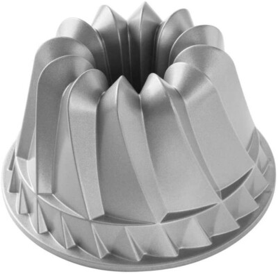 Nordic Ware Kugelhopf Aluguss Bundt Pan, Bundt Kuchenform Backform, Silber